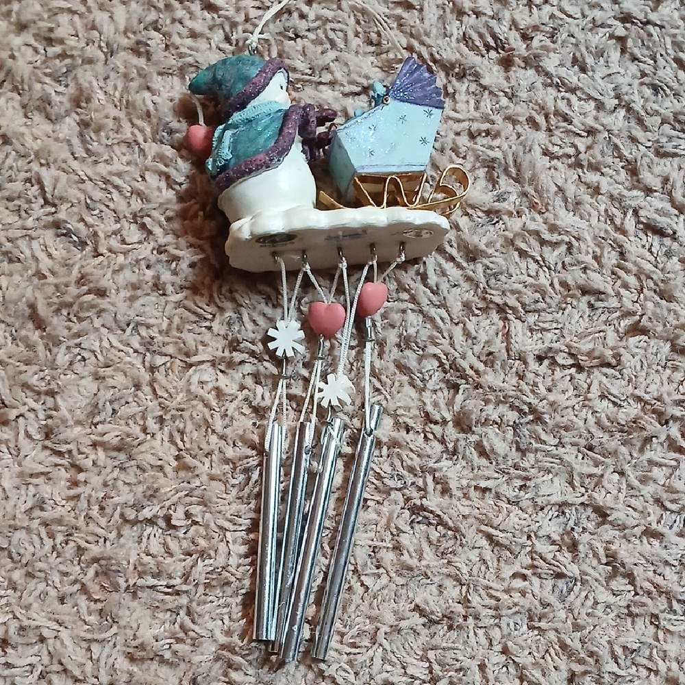 Snowman And Baby Wind Chime